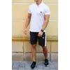 Мужские шорты с лампасами и футболка поло Adidas (Адидас)