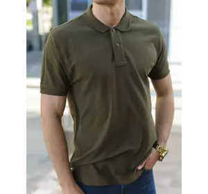 Оливковая (хаки) мужская футболка поло / купить рубашку поло