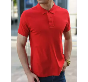 Красная мужская футболка поло / купить рубашку поло