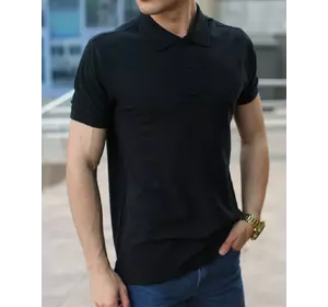 Черная мужская футболка поло / купить рубашку поло